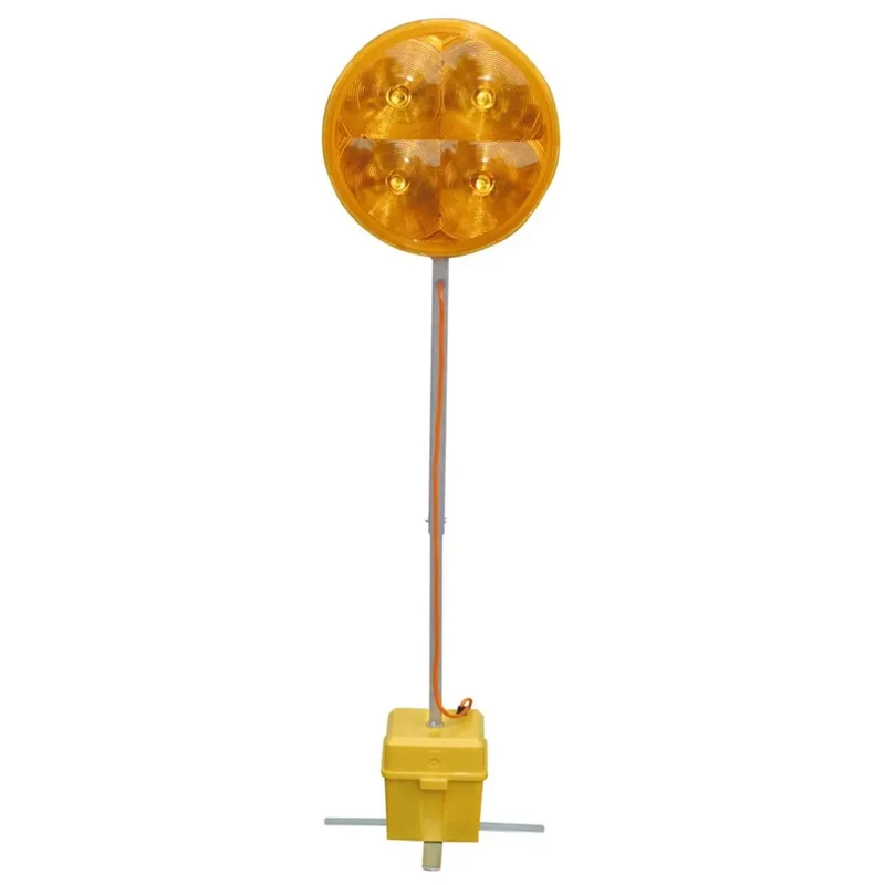 Leitkegelleuchte 200-340 LED, 1- und 2seitig gelb, 6-12 Volt