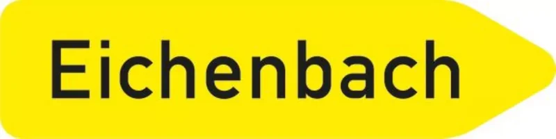 Verkehrszeichen VZ419-20 Pfeilwegweiser auf sonstigen Straßen mit geringerer Verkehrsbedeutung, rechtsweisend