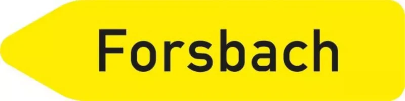 Verkehrszeichen VZ419-10 Pfeilwegweiser auf sonstigen Straßen mit geringerer Verkehrsbedeutung, linksweisend