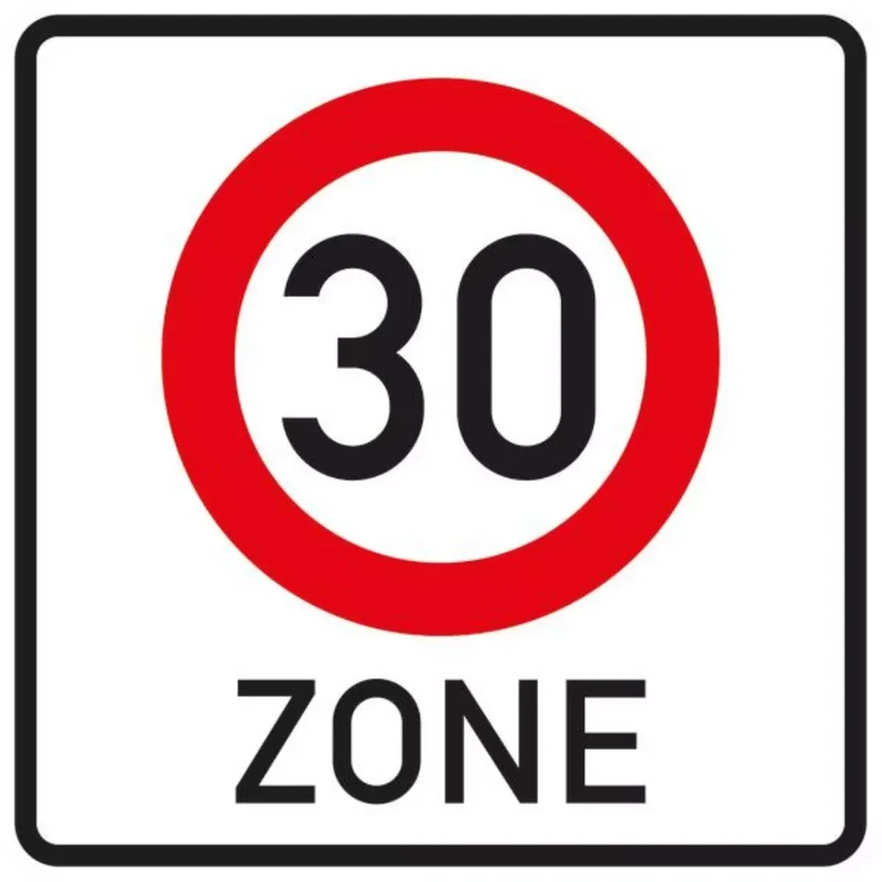 Verkehrszeichen VZ274.1 Beginn einer Tempo 30-Zone