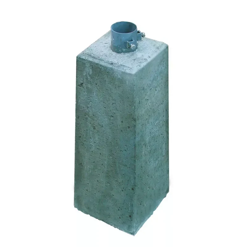 Fertigfundament / Betonsockelstein mit Führungsrohr, für Verkehrszeichen