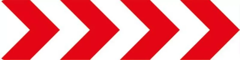 Verkehrszeichen VZ625-22 Richtungstafel in Kurven, rechtsweisend