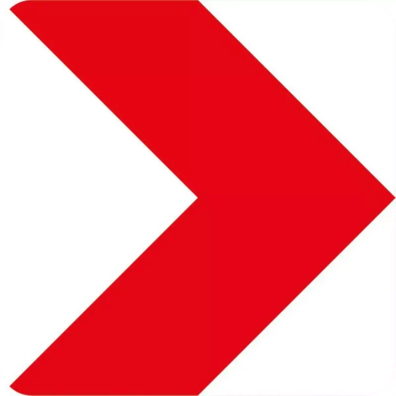 Verkehrszeichen VZ625-20 Richtungstafel in Kurven, rechtsweisend