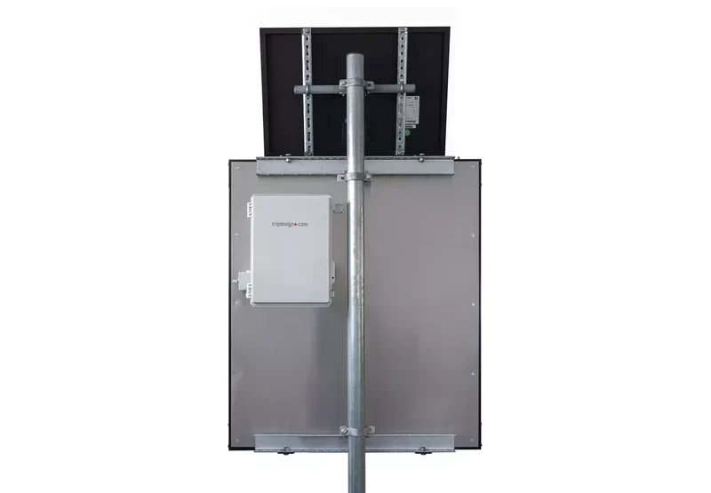 Solarpanel 50 Watt mit Akku für Prismenschild