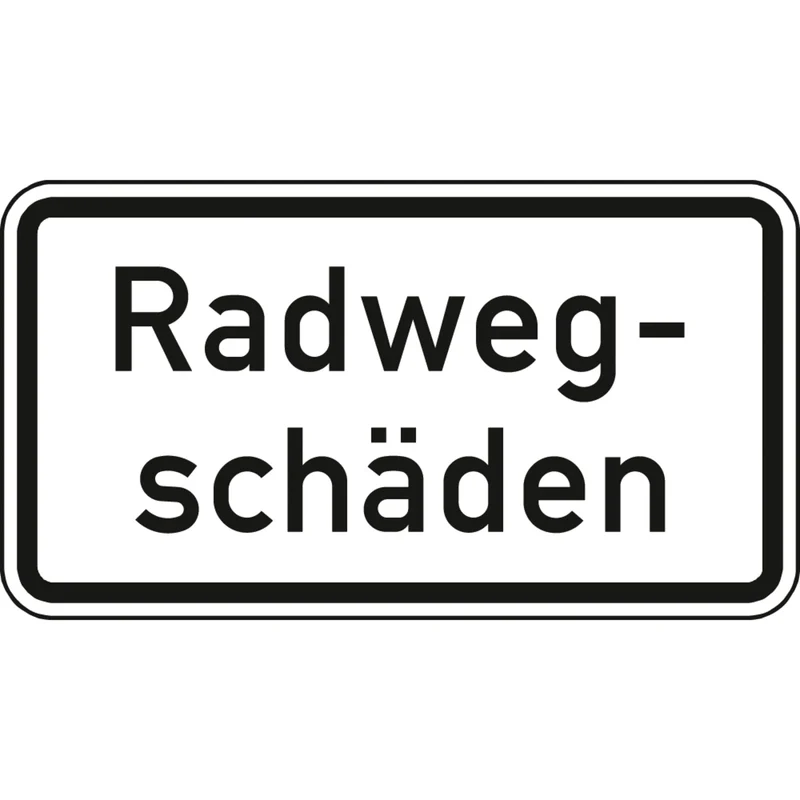 Warn- und Hinweisschild WH 60 – Radwegschäden