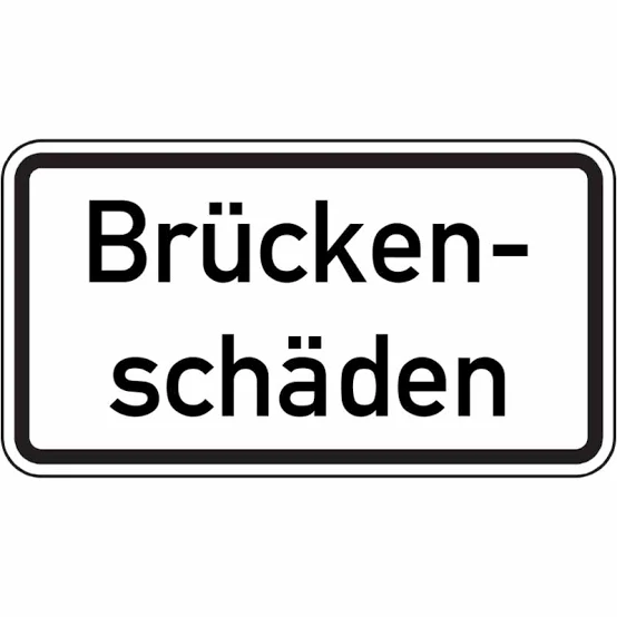 Warn- und Hinweisschild WH 57 – Brückenschäden