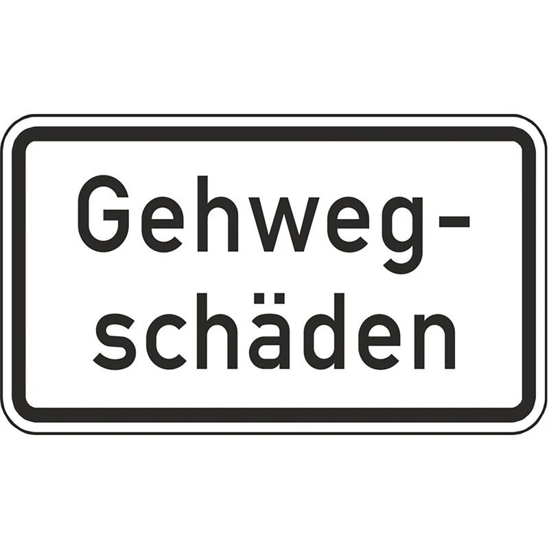 Warn- und Hinweisschild WH 59 – Gehwegschäden