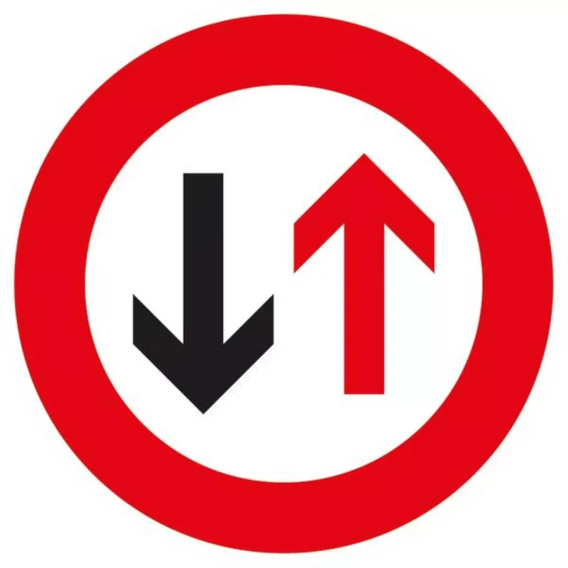 Verkehrszeichen VZ208 Vorrang des Gegenverkehrs