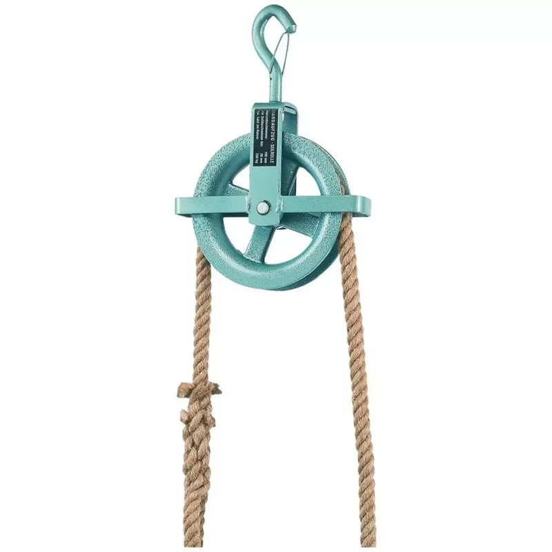 Baurolle Seilraddurchmesser 190mm m. Hakensicherung u. Kreuzbügel