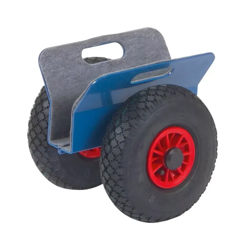 Plattenroller mit Klemmbacken,Klemmflächen mit Filzbelag, Schaufelbreite 60 mm, Traglast250 kg, Vollgummibereifung, RA