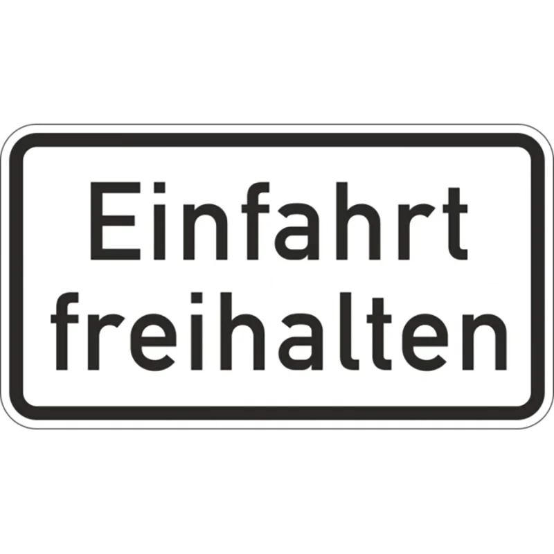 Warn- und Hinweisschild WH 52 – Einfahrt freihalten