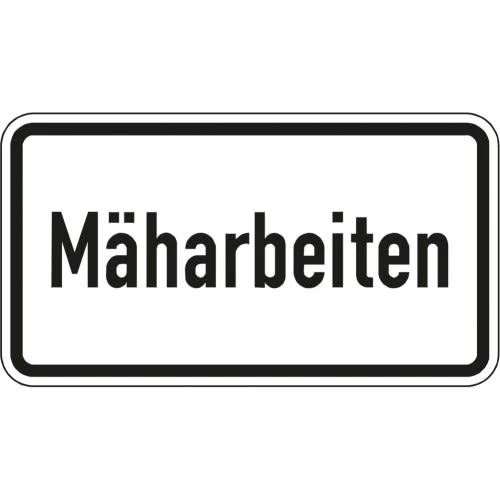 Warn- und Hinweisschild WH 43 – Mäharbeiten