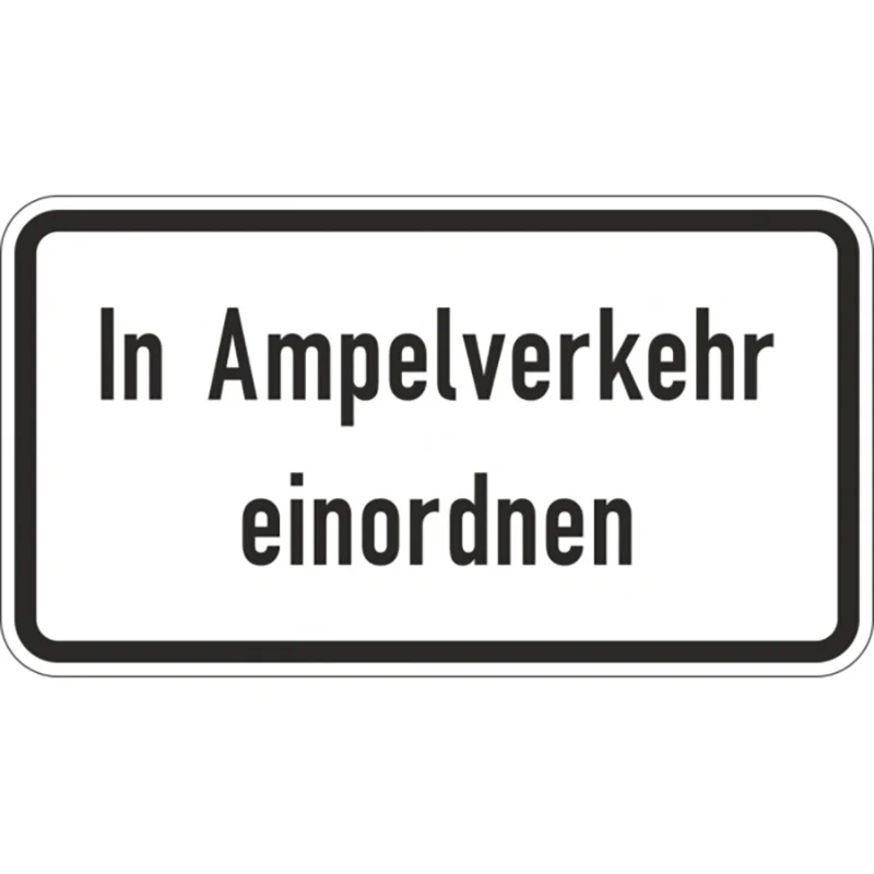 Warn- und Hinweisschild WH 40 – In Ampelverkehr einordnen