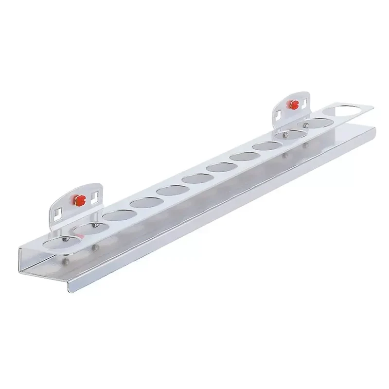 Nusshalter, D9x25, 1x27, 1x32,1x35 mm, für 12 Nüsse, BxTxH390x45x30 mm, ähnlich RAL 9006aluminium
