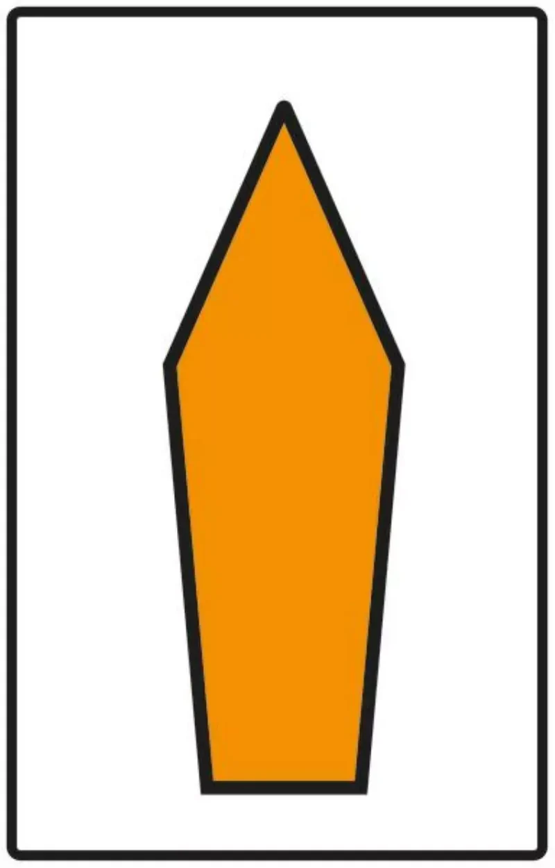 Verkehrszeichen VZ467.1-30 Umlenkungspfeil (Streckenempfehlung) geradeaus