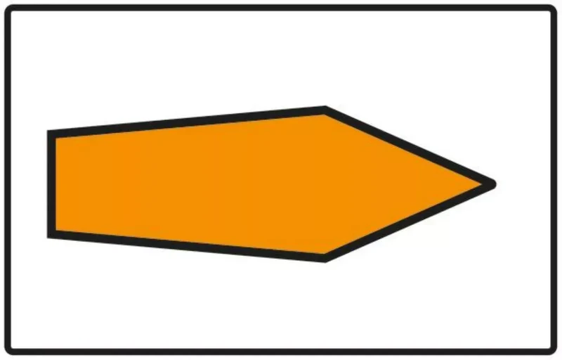 Verkehrszeichen VZ467.1-20 Umlenkungspfeil (Streckenempfehlung) rechtsweisend