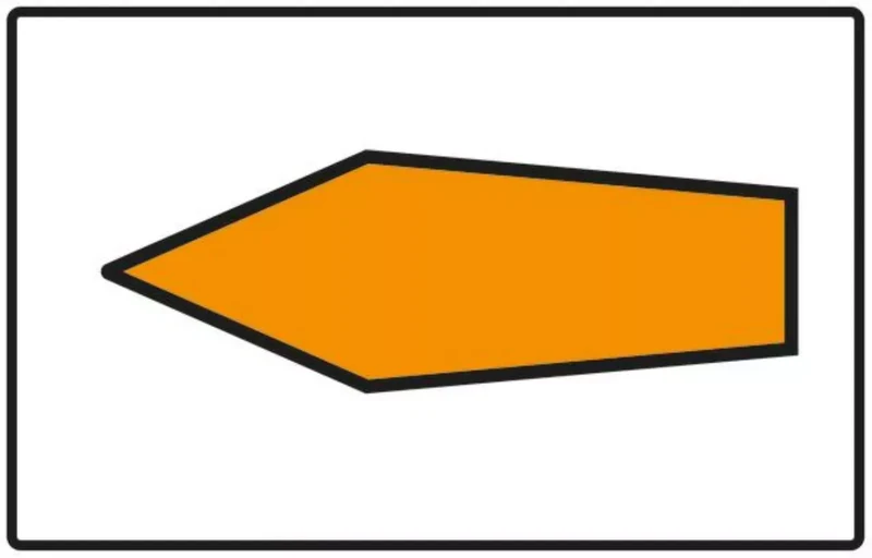 Verkehrszeichen VZ467.1-10 Umlenkungspfeil (Streckenempfehlung) linksweisend