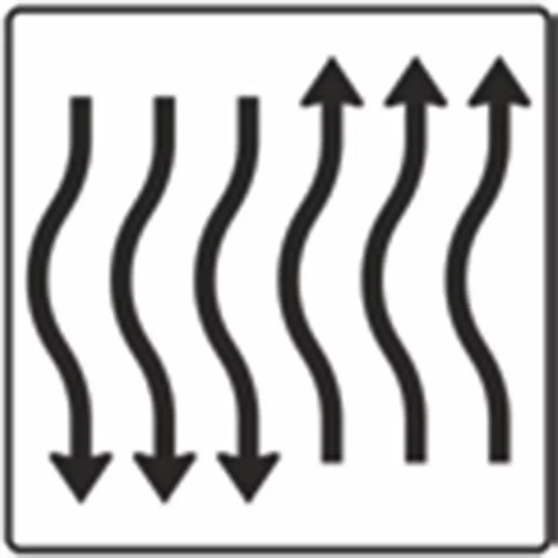 Verkehrszeichen VZ514-18 Verschwenkungstafel kurze Verschwenkung mit Gegenverkehr nach links 3-streifig in Fahrtrichtung und 3-streifig in Gegenrichtung