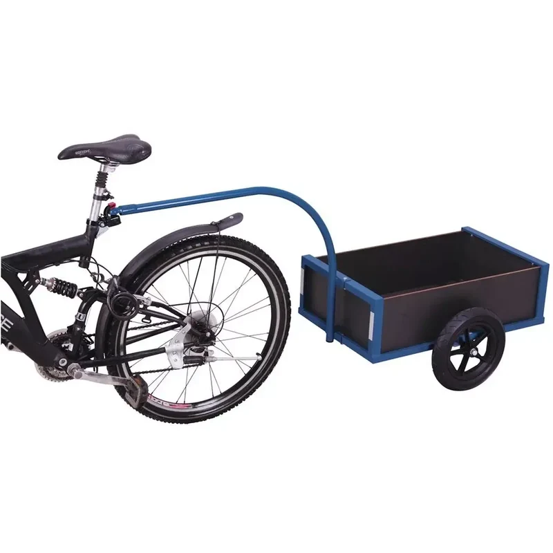 Leichter Fahrradanhänger mit Bordwänden, Ladefläche LxB 690x425 mm, Bordwand-H 220 mm, Traglast 150 kg, Luftbereifung, R