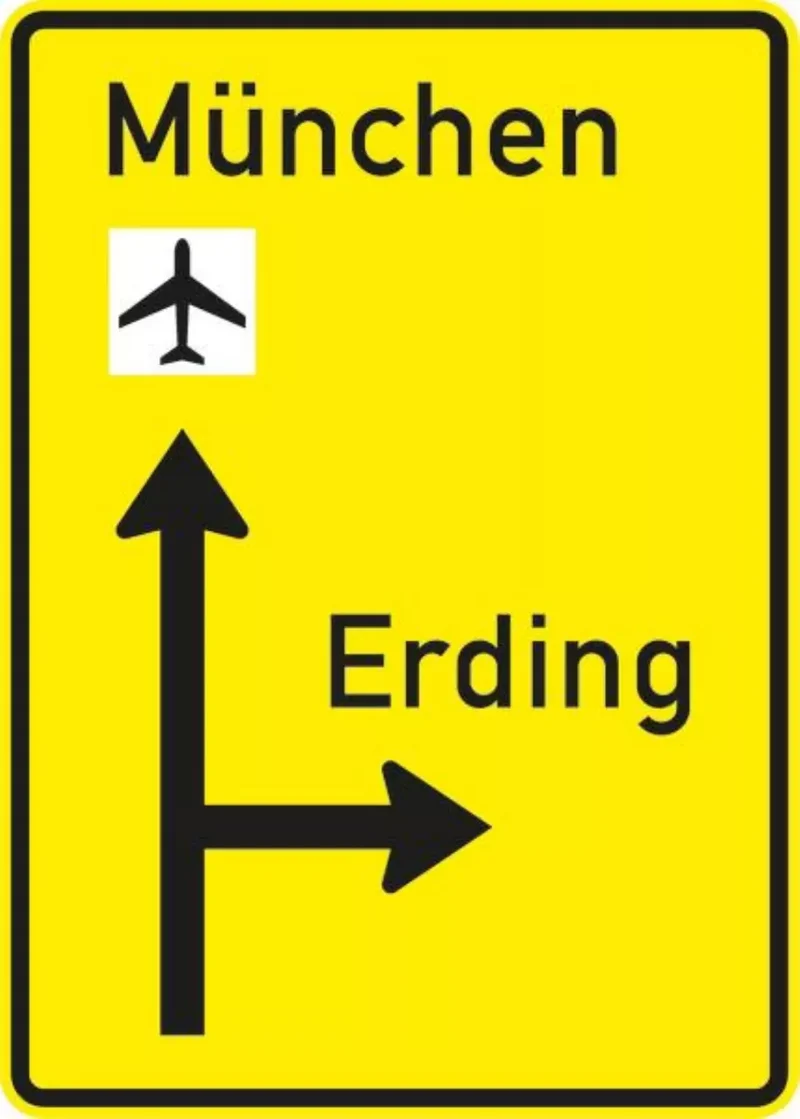 Verkehrszeichen VZ438 Vorwegweiser außerhalb von Autobahnen
