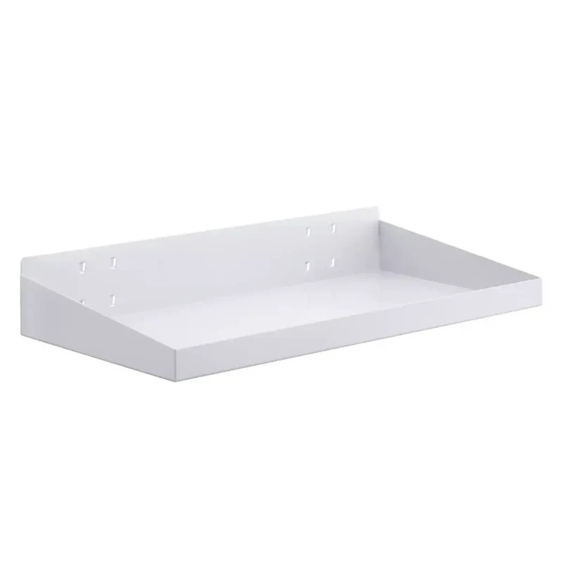 Stahlboden/Ablage, mit Abrollrand,BxT 490x243 mm, lichtgrauau_