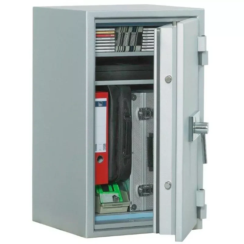 Dokumentenschrank, Sicherheitsstufe B + S2, S60P, BxTxH 463x427x775 mm, Volumen 74 l, 2 Böden, Kapazität 8 Ordner, 1-tür