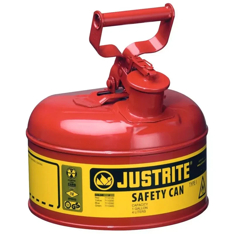 Sicherheitsbehälter aus Stahlblech, Durchm.xH 241x279 mm, Vol. 4 Liter, Farbe rot
