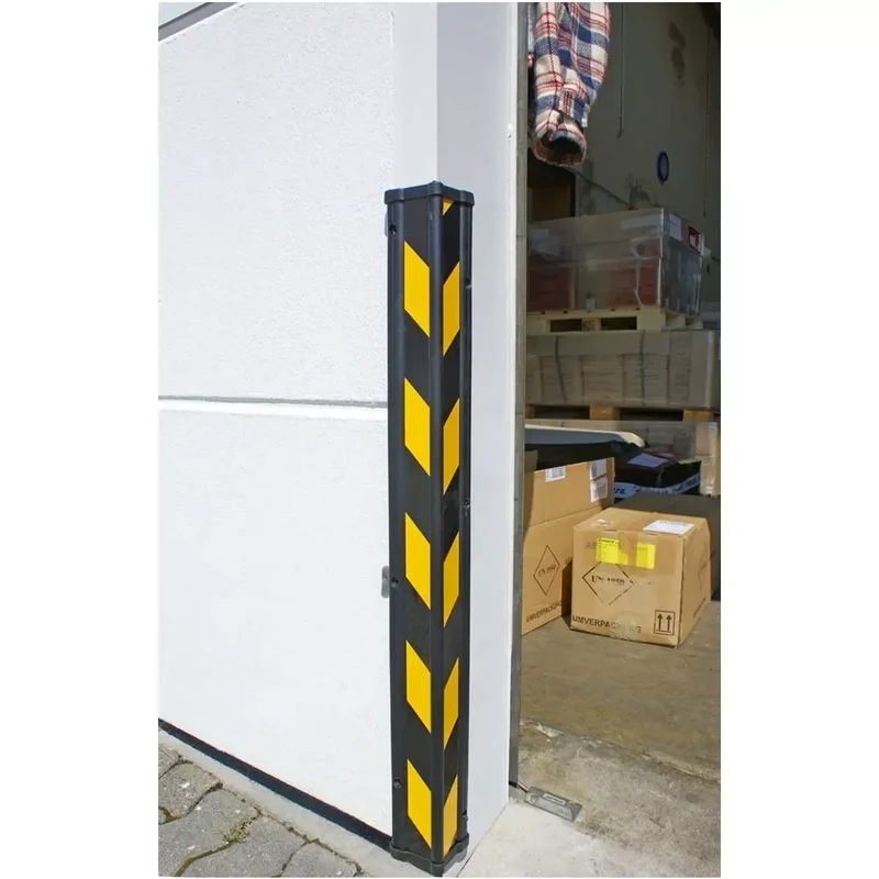 Kanten Warn/Schutzwinkel, Länge 900 mm, Seitenkante 84 mm, Stärke 14 mm, gelb schwarz gestreift, VE 2 Stück