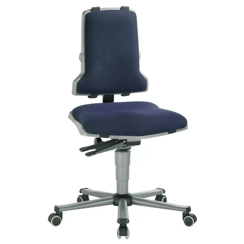 Arbeitsdrehstuhl mit Gasfeder-Höhenverstellung, Permanentkontakt, mit Rollen, Sitz Höhe 430-580 mm, DIN 68877