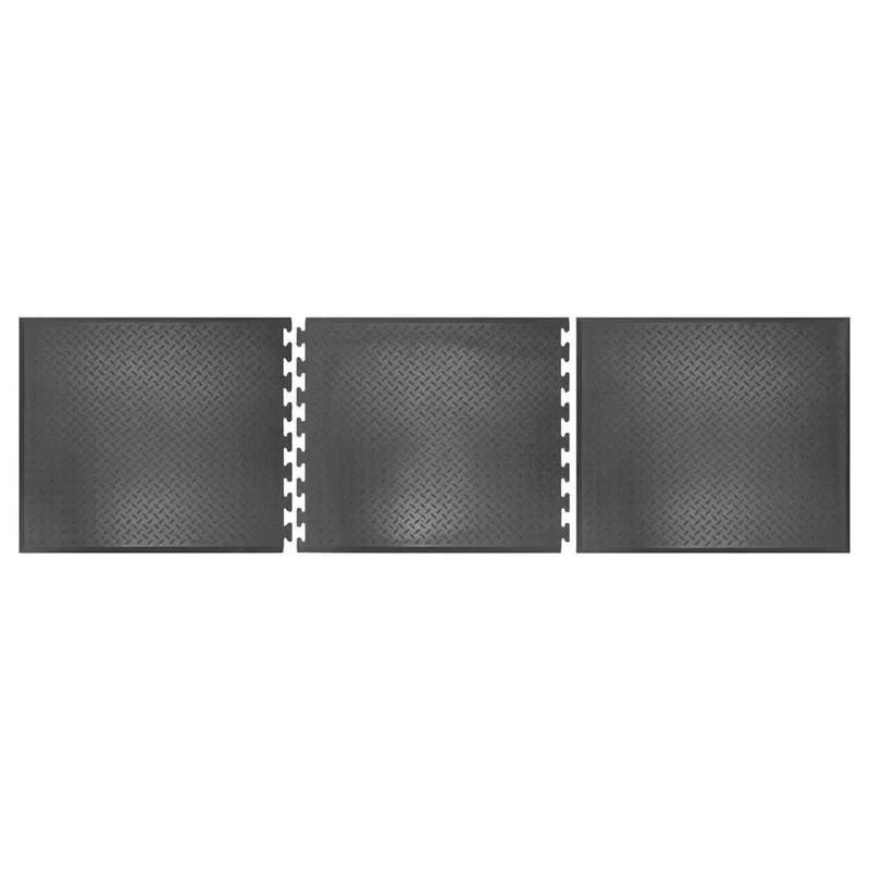 Arbeitplatzmatte aus SBR/NBR-Gummi, Mittelstück, LxB 700x800mm, Stärke 12,5 mm, R9, schwarz