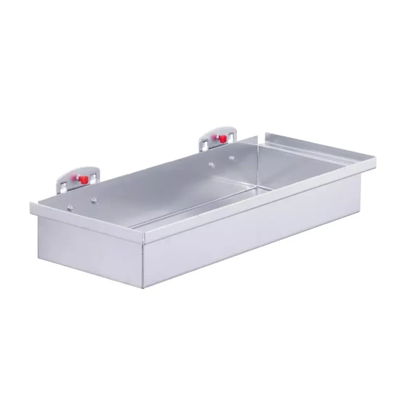 Ablagebox, BxTxH 320x135x55 mm, ähnlich RAL 9006 aluminium