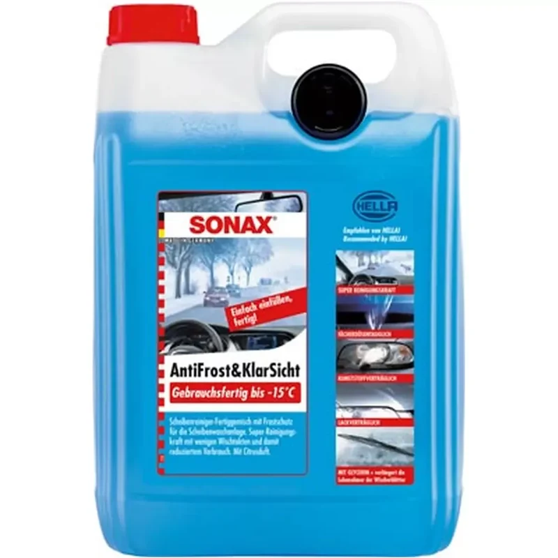 Sonax Scheibenreiniger Antifrost und Klarsicht, gebrauchsfertig bis -15 C, 5 l Kanister