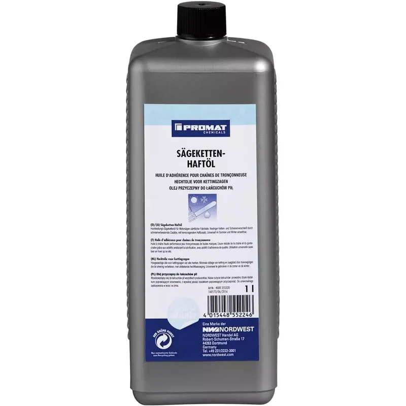 Sägekettenhaftöl, 1 l-Flasche, Vikosität 40 Grad, 110-120 mm2/s