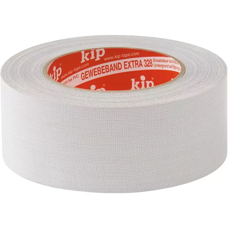 Kip 328 Gewebeband Extra, UV beständig, hellgrau, 50 mm Rolle a 25 m
