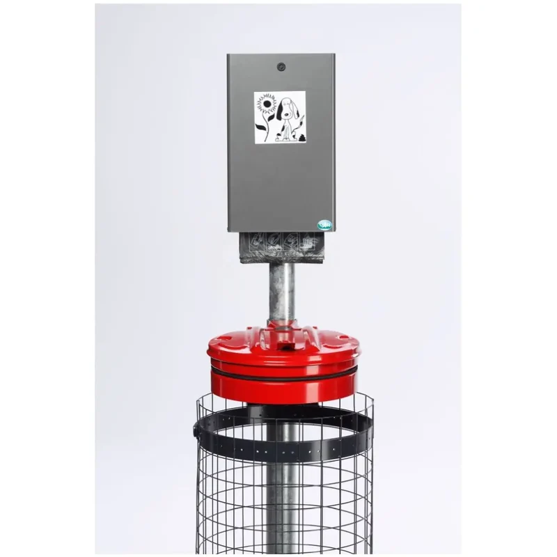 Hundetoilette DS 5 Wandkonsole rot (Vigipirate) Metalldeckel DS 2 eisenglimmer,
