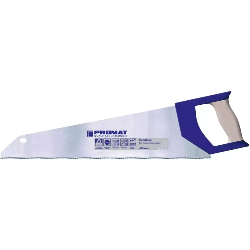 Kunststoffhandsäge, Blattlänge450 mm, 11 Zähne/Zoll, für PVC, mit 2-Komponenten-Griff
