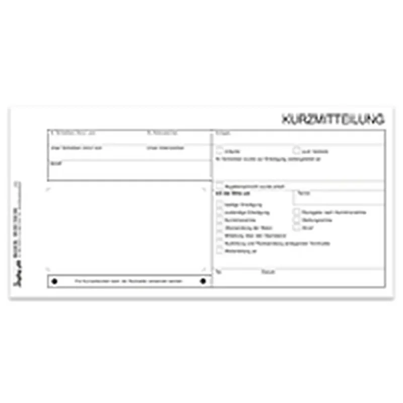 Kurzbrief (Variante), DIN lang, 2-fach