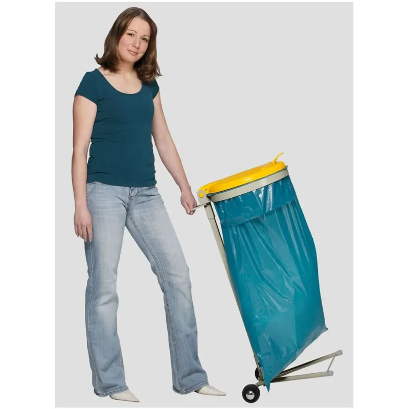 Müllsackständer WS 120 fahrbar (2 Rollen) KS-Deckel