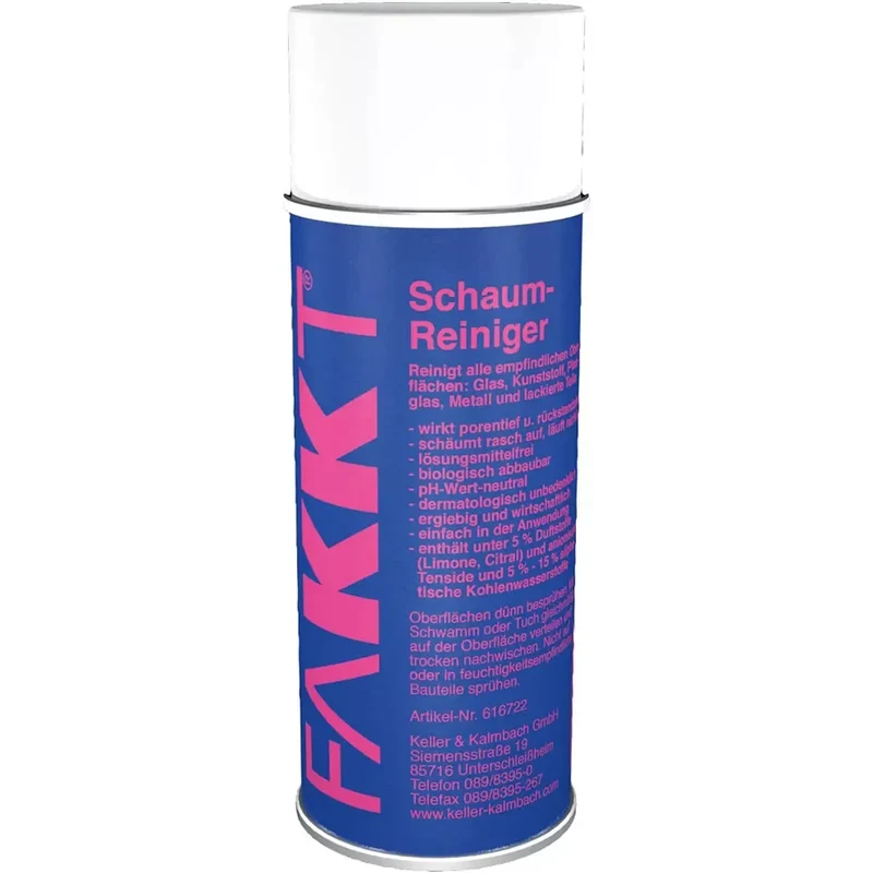 FAKKT Schaumreiniger, für Kunststoff und Glas, 12x 400 ml Spray