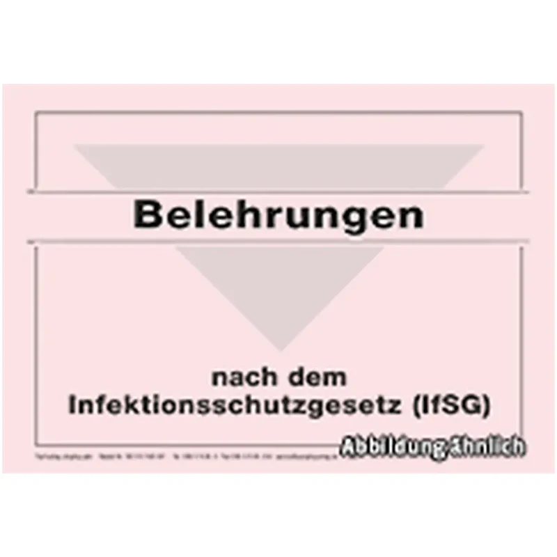 Belehrungsbuch für Schulen / Gemeinschaftseinrichtungen gem. §§ 33ff IfSG, Broschüre A5
