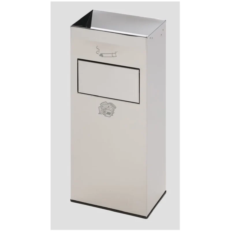Abfallsammler mit Ascher H 77 Edelstahl