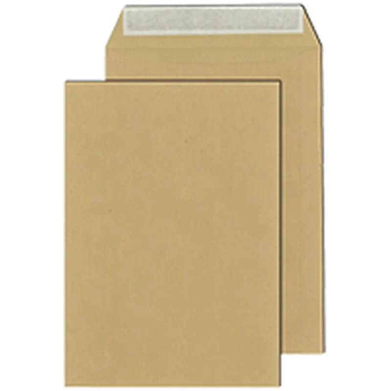Versandtasche, DIN C4, natron braun, ohne Fenster, haftklebend, 110g