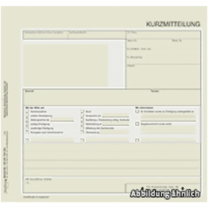 Kurzmitteilung (Variante), 2/3 DIN A4, 2-fach SD, Recycling