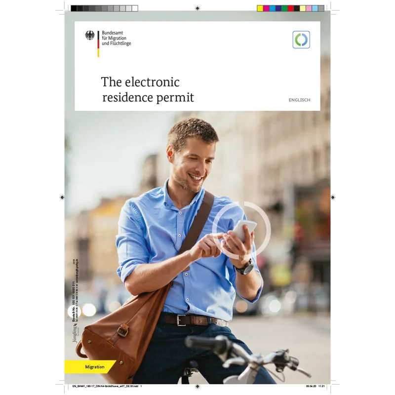 Amtliche Informationsbroschüre Der elektronische Aufenthaltstitel, Englisch, DIN A4, Packung à 50 Stück