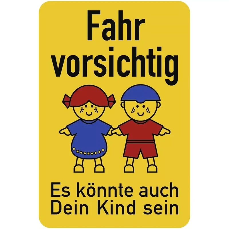 Kinderhinweisschild K2 Fahr vorsichtig 1000 x 650 mm