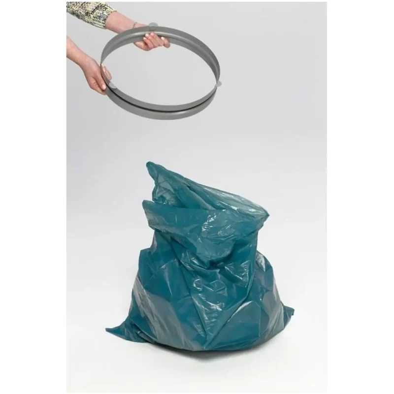 Sackhaltering mit Gummikordel silber beschichtet