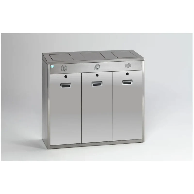 Wertstoffsortiersystem 144 Liter Edelstahl