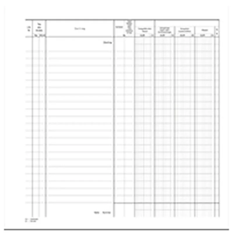 Kontogegenbuch 4-spaltig - Einlagebogen, Sonderformat 4-seitig