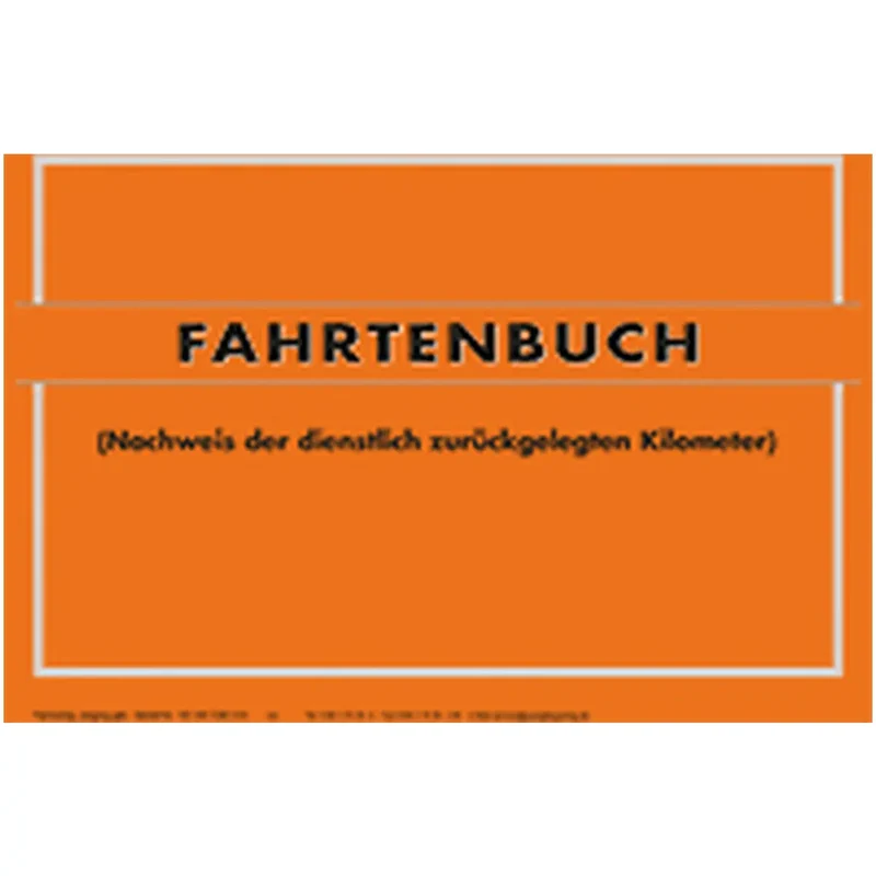 Fahrtenbuch (Thüringen), DIN A5 56-seitig, orange, 1 Heft