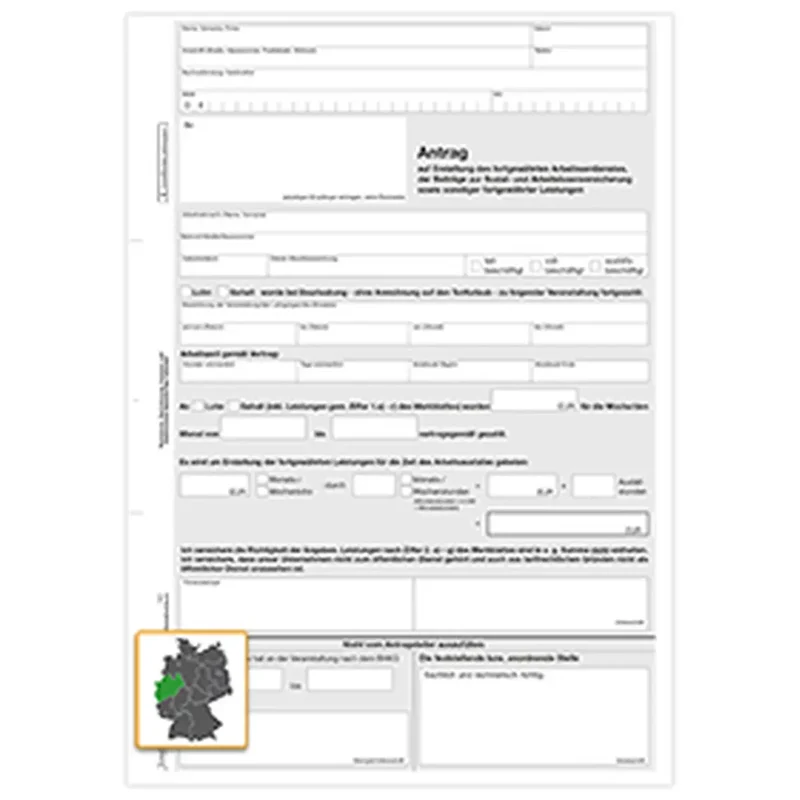 Antrag Erstattung fortgewährten Arbeitsverdienstes, (NW), A4